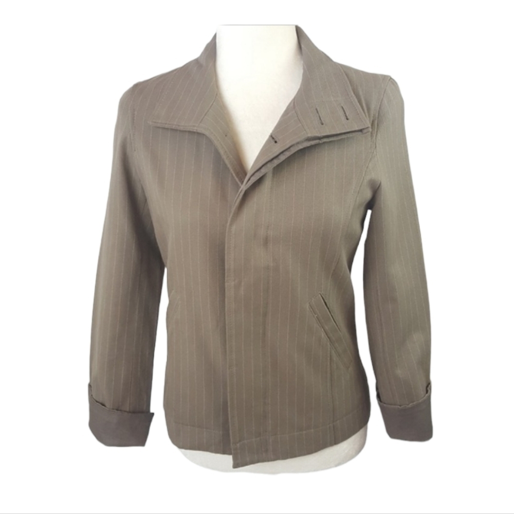 Vintage Rope' Picnic Taupe and‎ Pale Pink Pinstripe Blazer